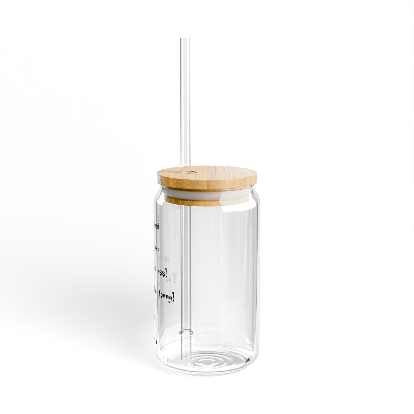 Buffy Inspired Sipper Glass 16oz - Premium Clear Tempered Drinkware with Optional Bamboo Lid & Straw