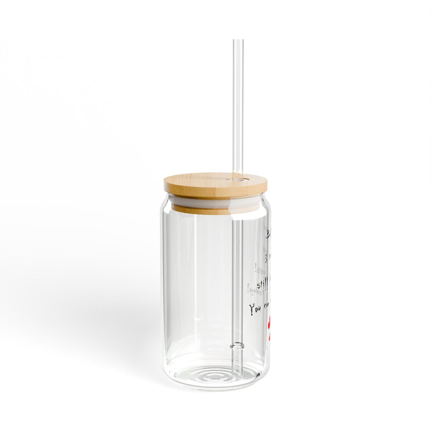Buffy Inspired Sipper Glass 16oz - Premium Clear Tempered Drinkware with Optional Bamboo Lid & Straw