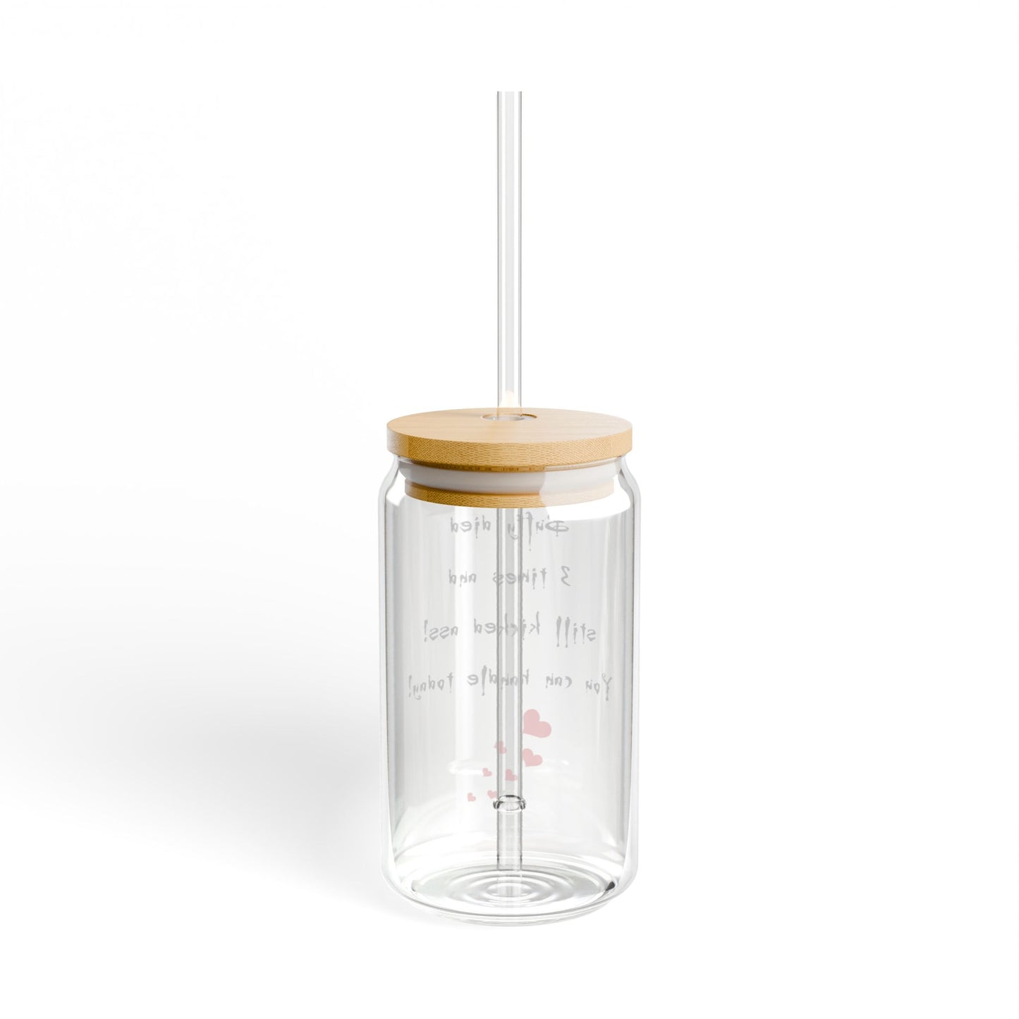 Buffy Inspired Sipper Glass 16oz - Premium Clear Tempered Drinkware with Optional Bamboo Lid & Straw