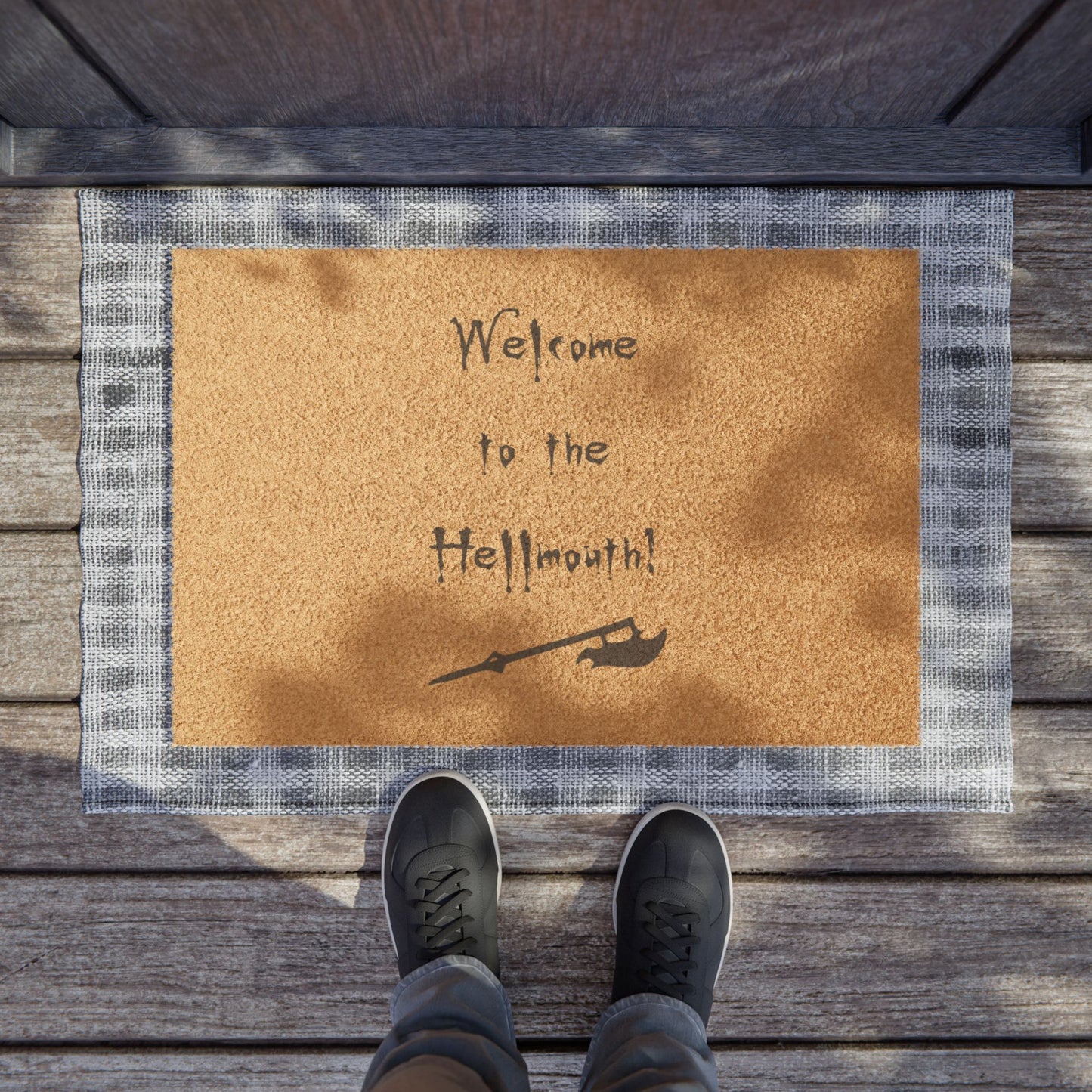 Buffy Inspired "Welcome to Hellmouth" Doormat – Outdoor Coir Mat