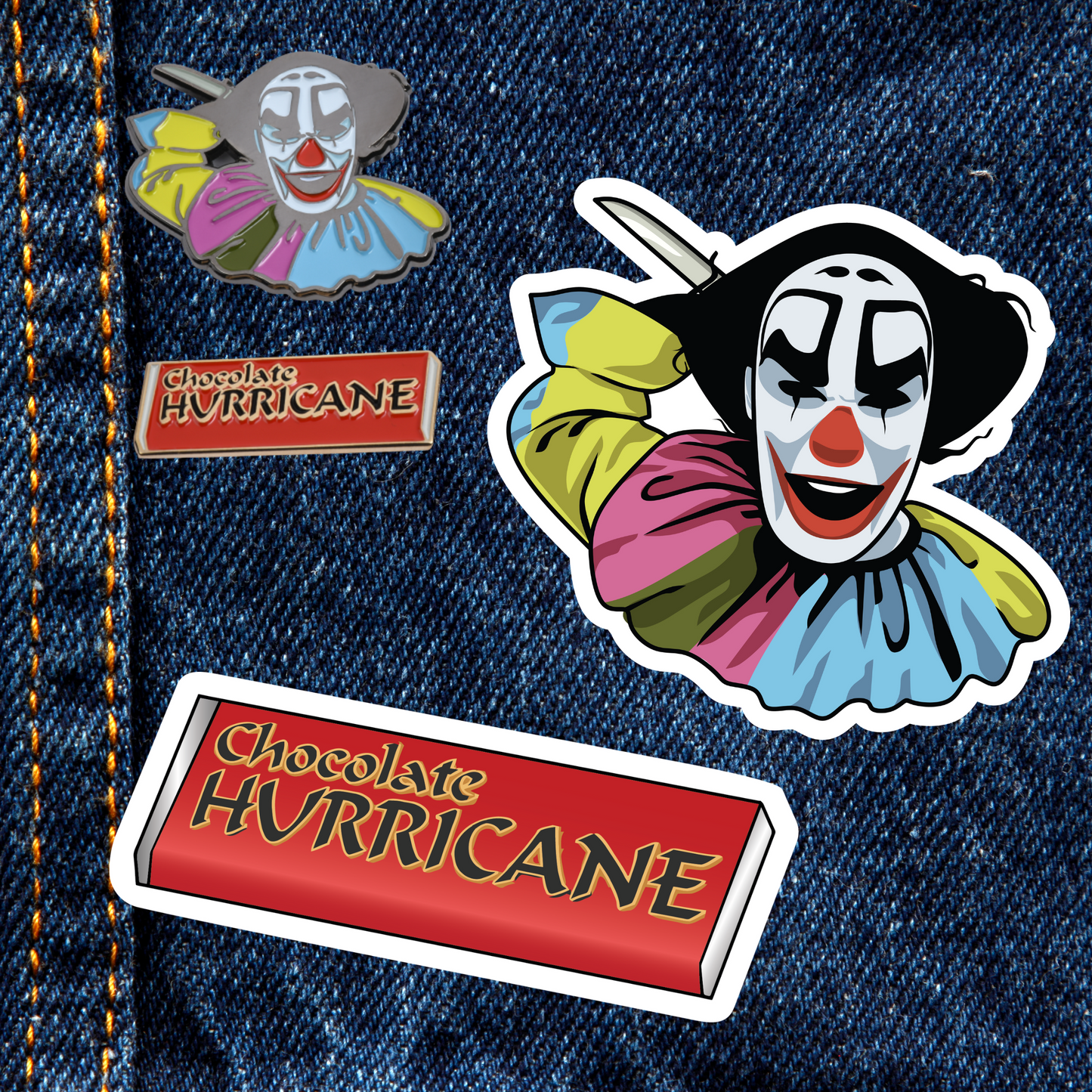 Evil Clown from Xander's 6th Birthday Party & Chocolate Hurricane Bar - Twin Pack